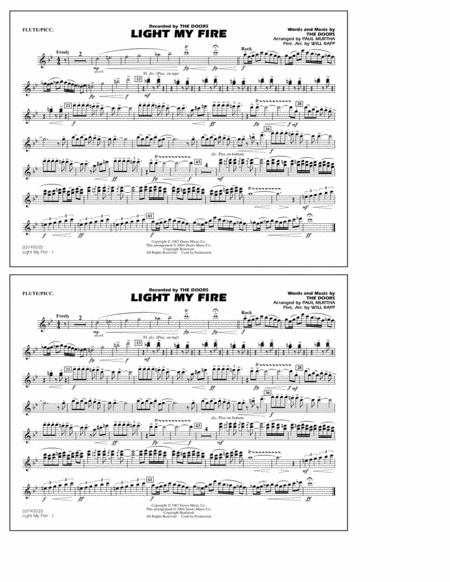 Free Sheet Music Light My Fire Arr Paul Murtha Flute Piccolo