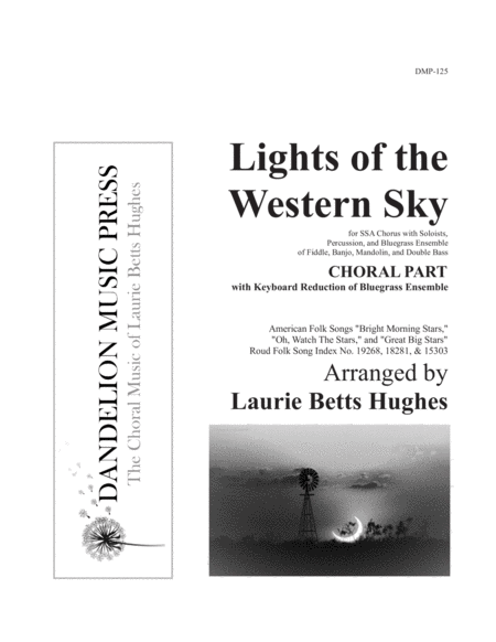 Lights Of The Western Sky Ssa Choral Part With Keyboard Reduction Sheet Music