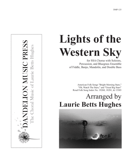 Lights Of The Western Sky Ssa Percussion And Bluegrass Ensemble Sheet Music