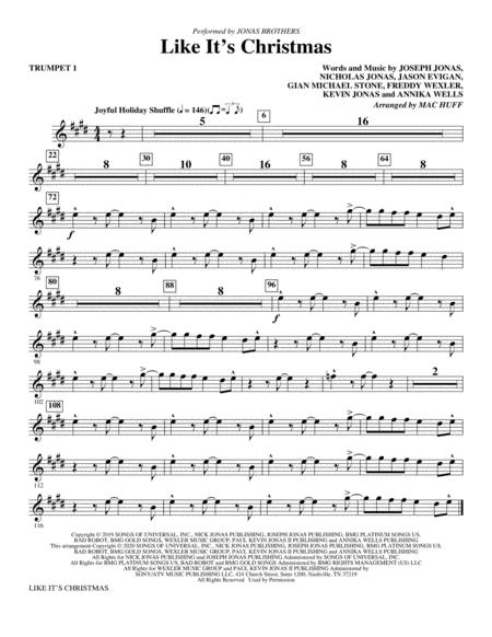 Like Its Christmas Arr Mac Huff Bb Trumpet 1 Sheet Music