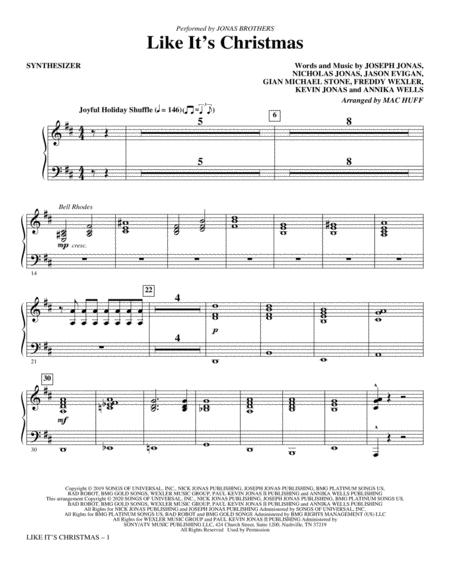 Like Its Christmas Arr Mac Huff Synthesizer Sheet Music