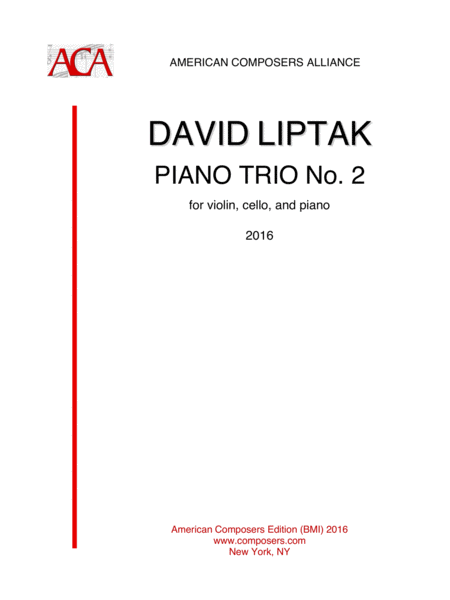 Liptak Piano Trio No 2 Sheet Music