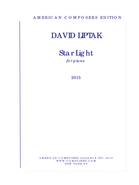 Free Sheet Music Liptak Star Light