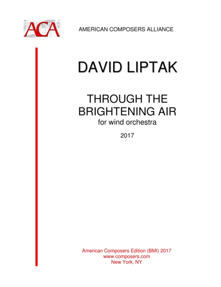 Liptak Through The Brightening Air Sheet Music