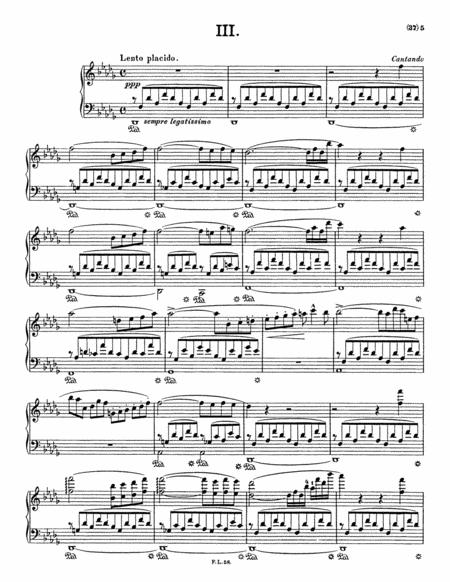 Liszt Consolationss 172 No 3 Lento Placido Original Version Sheet Music