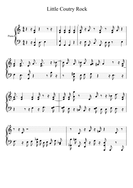 Free Sheet Music Little Country Rock