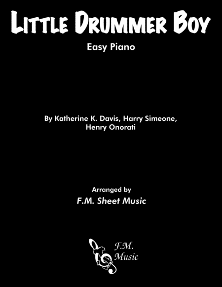 Little Drummer Boy Easy Piano Sheet Music