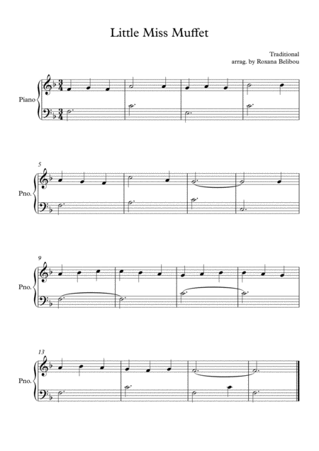 Little Miss Muffet Sheet Music