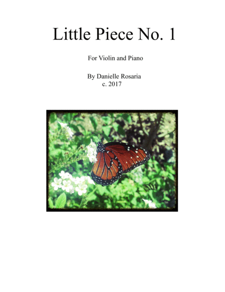 Free Sheet Music Little Piece No 1 For Violin And Piano