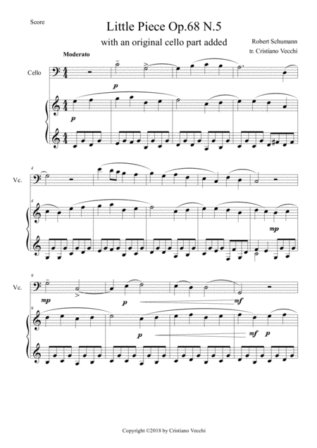 Free Sheet Music Little Piece Op 68 N 5