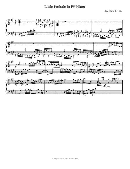 Free Sheet Music Little Prelude And Fugue In F Minor I Prelude