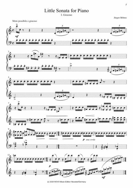 Free Sheet Music Little Sonata For Piano