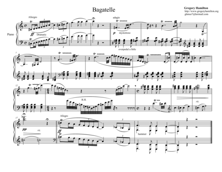 Free Sheet Music Little Suite For Piano Iv Bagatelle