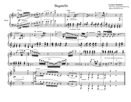 Little Suite For Piano Iv Bagatelle Sheet Music