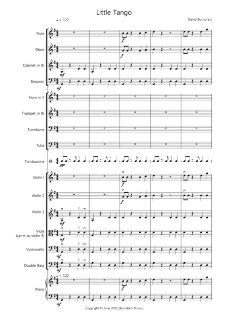 Little Tango For Beginning School Orchestra Sheet Music