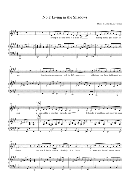 Living In The Shadows Sheet Music