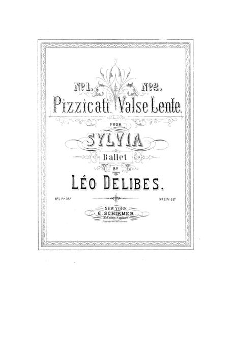 Lo Delibes Sylvia Pizzicato Original Piano Solo Sheet Music