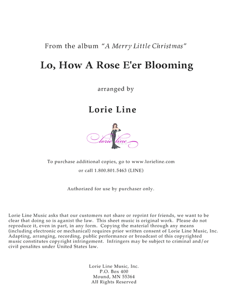 Lo How A Rose E Er Blooming From 2016 A Merry Little Christmas Sheet Music