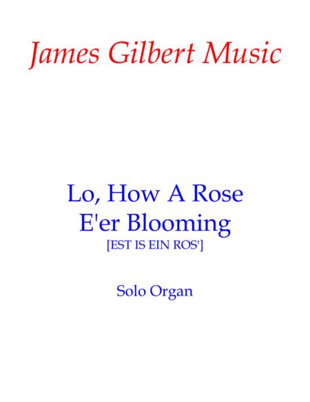 Free Sheet Music Lo How A Rose E Er Blooming Or