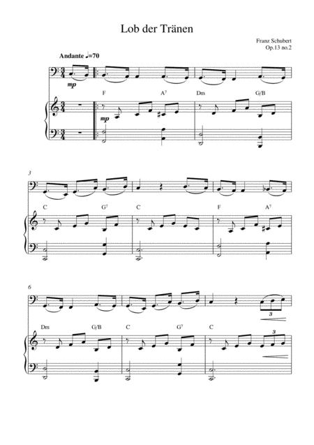 Free Sheet Music Lob Der Trnen Op 13 No 2 Bassoon Solo And Piano Accompaniment