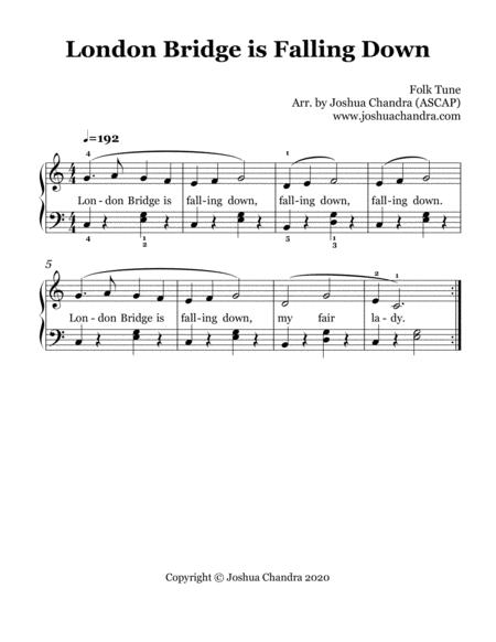 London Bridge Is Falling Down Easy Piano Sheet Music