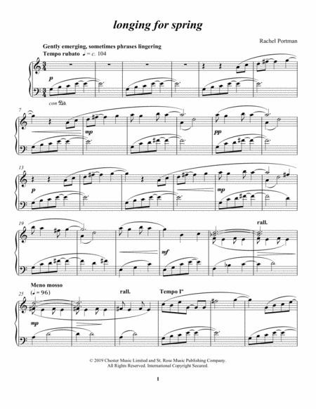 Free Sheet Music Longing For Spring