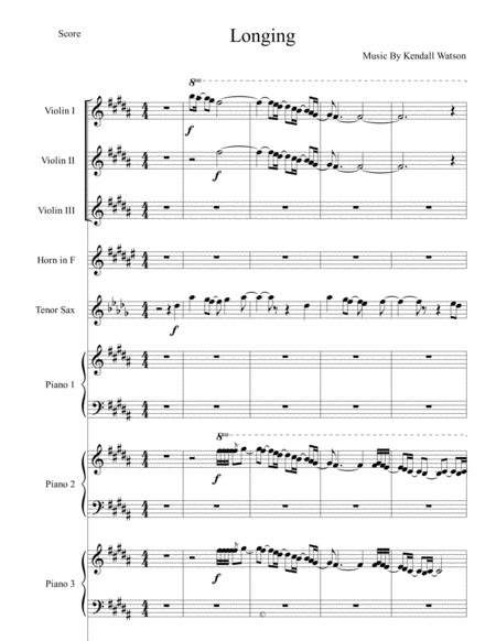 Free Sheet Music Longing