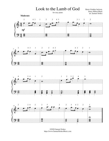 Look To The Lamb Of God For Easy Piano Sheet Music