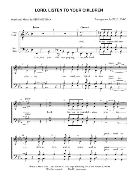 Lord Listen To Your Children Praying Sheet Music