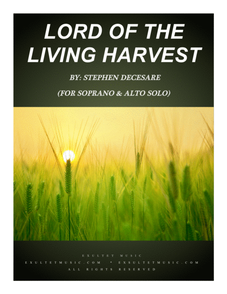 Lord Of The Living Harvest Duet For Soprano And Alto Solo Sheet Music