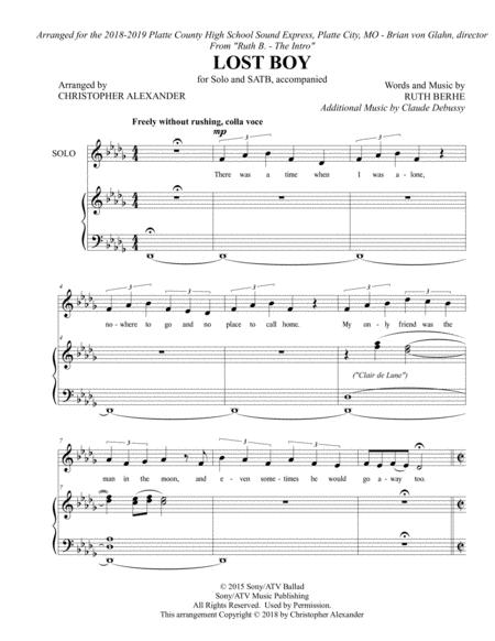 Lost Boy Octavo Sheet Music