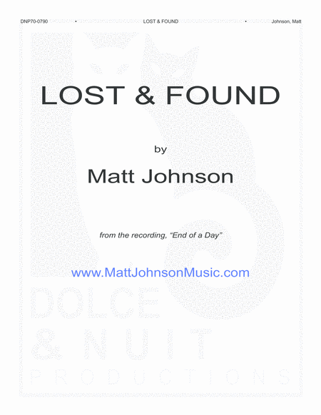 Free Sheet Music Lost Found