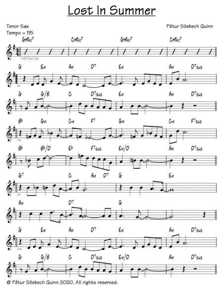 Free Sheet Music Lost In Summer