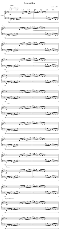 Free Sheet Music Lost Sea Piano Study 1