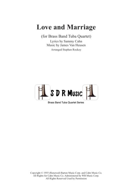 Free Sheet Music Love And Marriage For Brass Band Tuba Quartet
