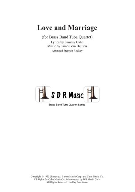 Love And Marriage For Brass Band Tuba Quartet Sheet Music