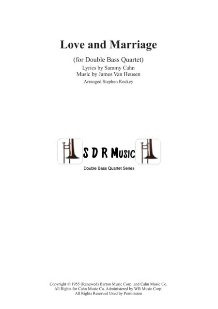 Love And Marriage For Double Bass Quartet Sheet Music