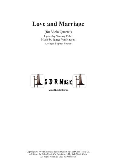 Free Sheet Music Love And Marriage For Viola Quartet