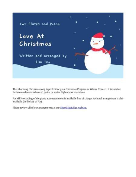 Love At Christmas For Two Flutes And Piano Sheet Music