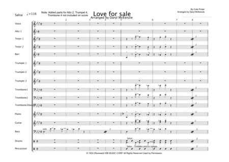 Love For Sale Salsa Female Vocal With Big Band Key Of Db Sheet Music
