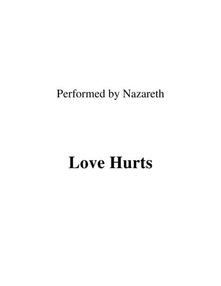 Free Sheet Music Love Hurts Performed By Nazareth