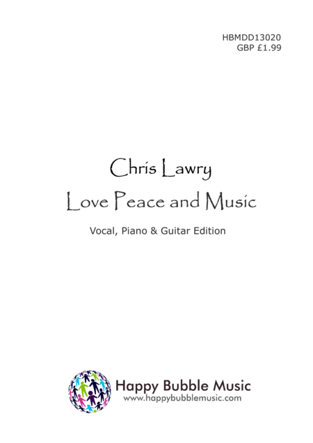 Free Sheet Music Love Peace And Music Piano Vocal Guitar Score