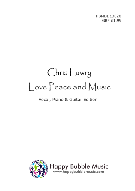 Love Peace And Music Piano Vocal Guitar Score Sheet Music