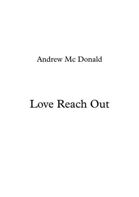 Love Reach Out Sheet Music