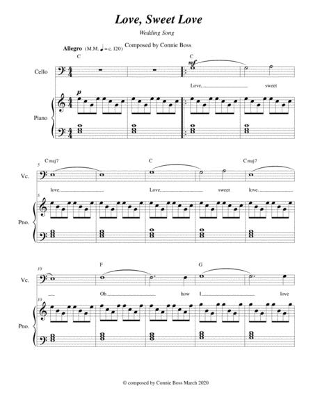 Love Sweet Love Wedding Cello And Piano Sheet Music