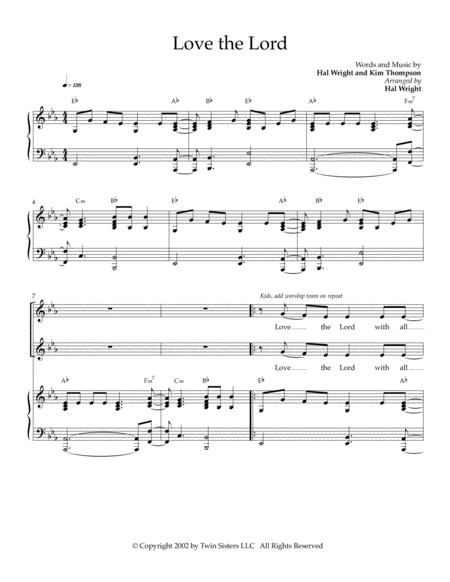 Love The Lord Sheet Music