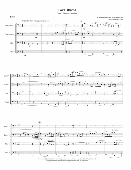 Love Theme From Cinema Paradiso Sheet Music