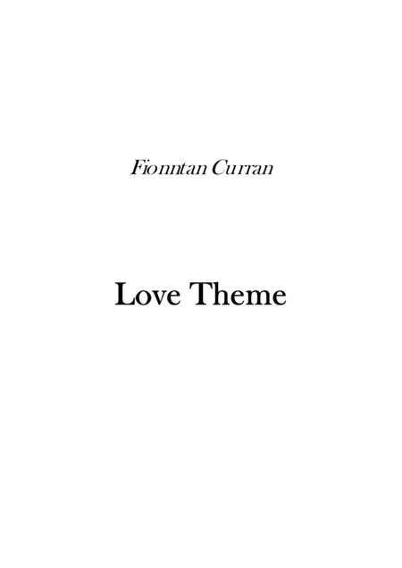 Love Theme Solo Piano Sheet Music