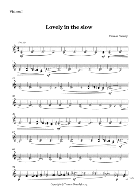 Free Sheet Music Lovely In The Slow Violin 1 Part