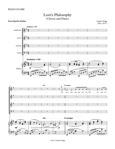 Free Sheet Music Loves Philosophy Chorus And Piano